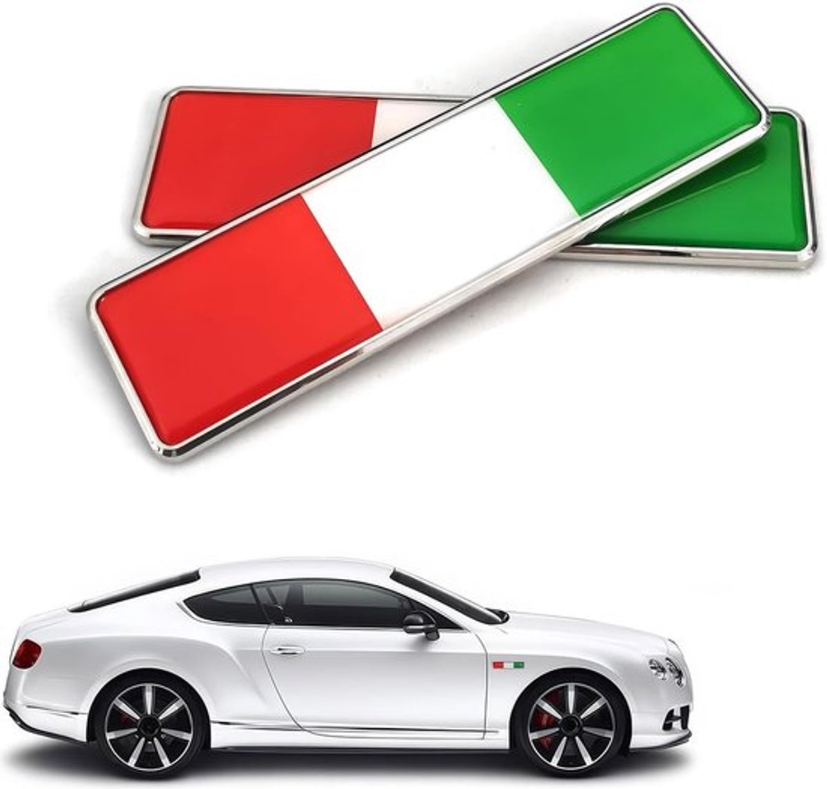 3D Italiaanse vlag stickers voor auto en motor tuning, tricolor Italië embleem, buitenaccessoires en decoratie
