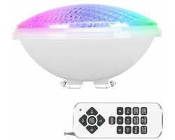 Waterdichte 40W RGBW zwembadverlichting – Onderdompelbaar, 12V AC/DC voeding – Afstandsbediening geschikt voor een bereik van 15 geschikt voorer – 15 meerkleurige lichtstanden – PAR56 lamp