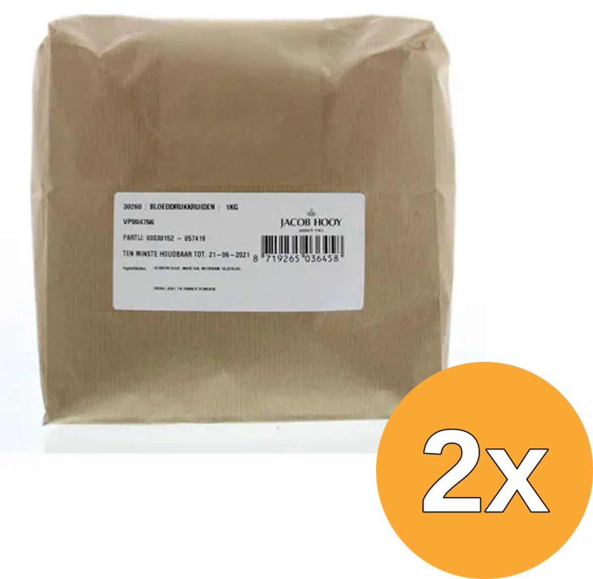2x Jacob Hooy Bloeddrukkruiden (1000 gr)