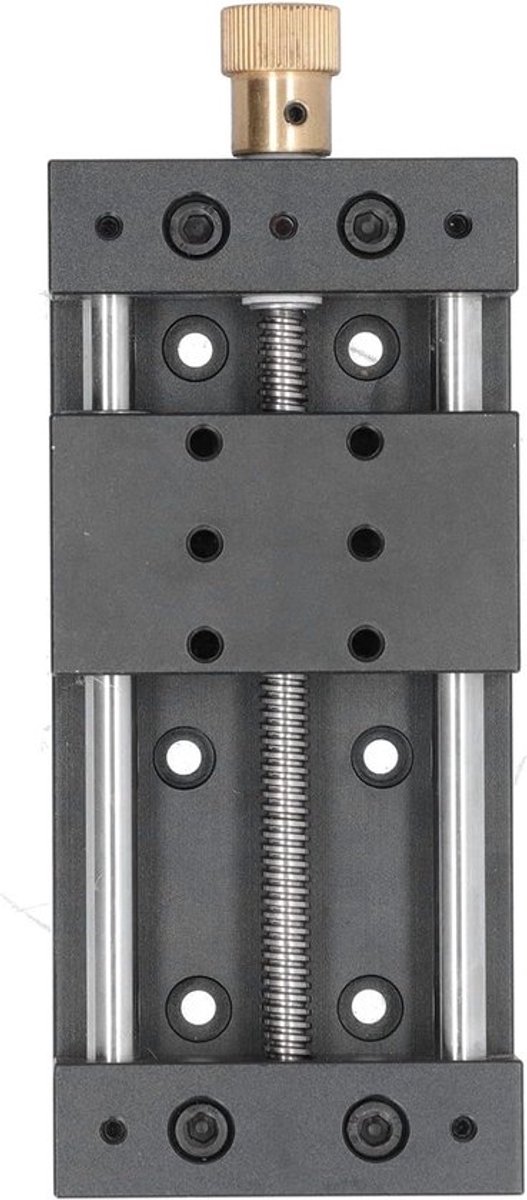 Handmatige lineaire actuator met basis, aluminium geleiderail en schuiftafel voor machinebouw en automatisering