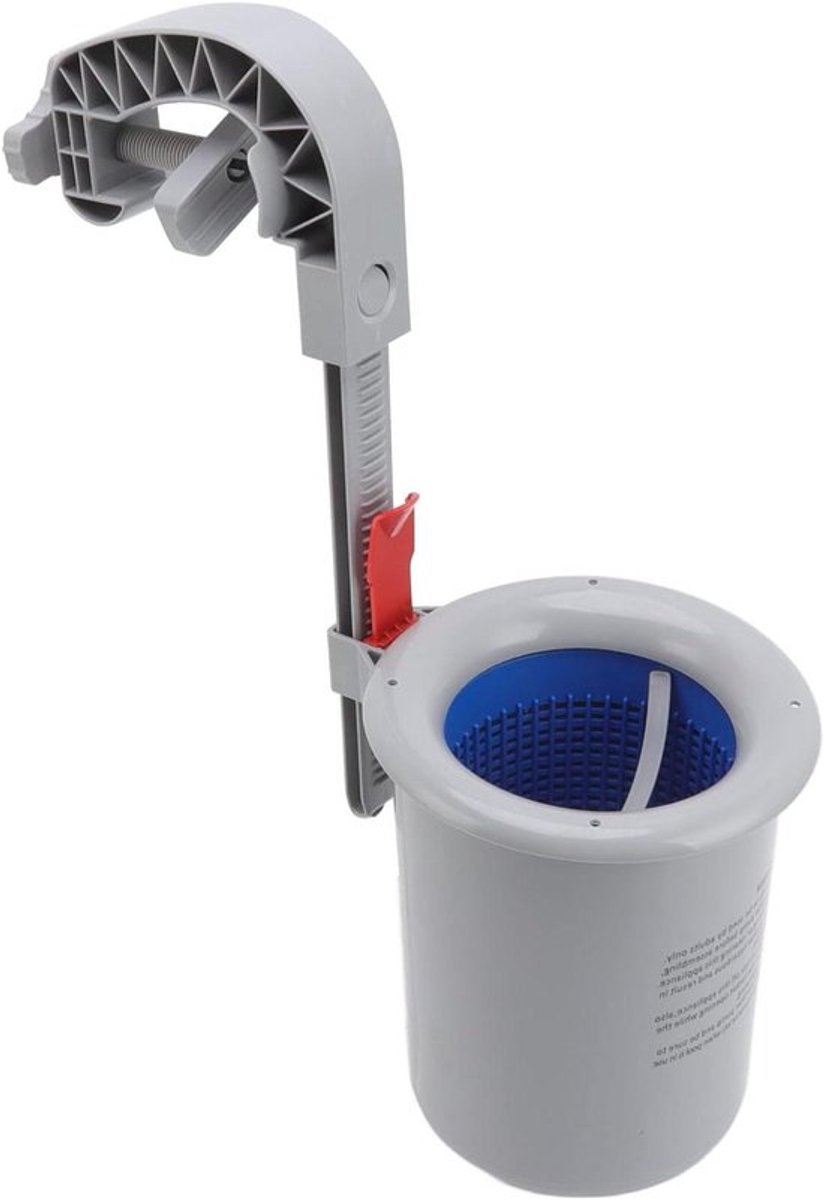 Oppervlakken Skimmer met Afneembare Mand voor Zwembadonderhoud - Grijze Muur gemonteerd Schuim Verwijderaar met Filter - Bovengrondse Pool Onderhoud Kit