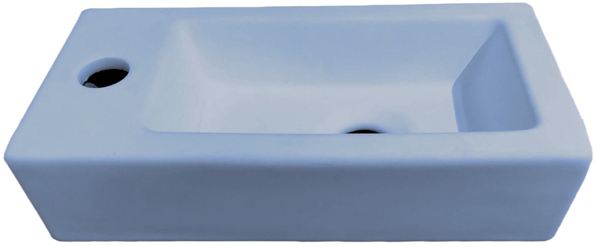 Toilet fonteinbakje Sanitado rainbow links 37 x 18 x 9 cm mat lichtblauw