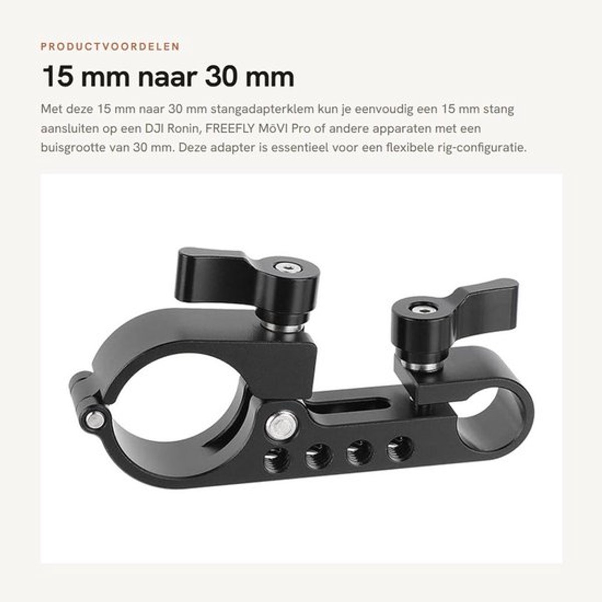 15 mm naar 30 mm Stangadapterklem voor Rigs