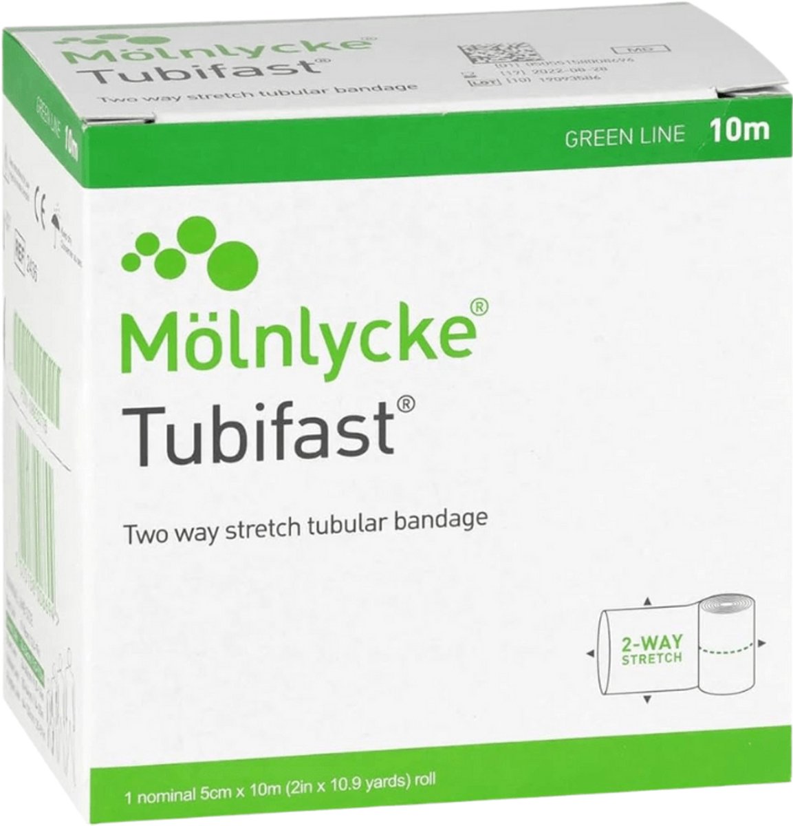 Tubifast buisverband 10 meter x 5cm Groen