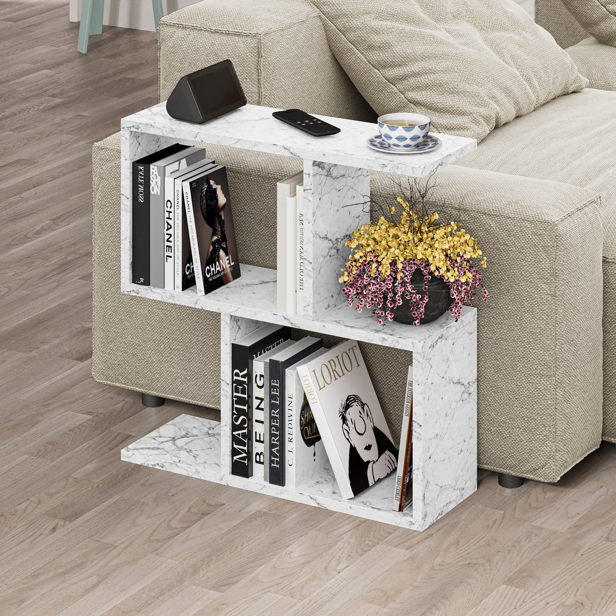 Asir - Salontafel - Carrara Marmer - 60 x 20 x 60 cm