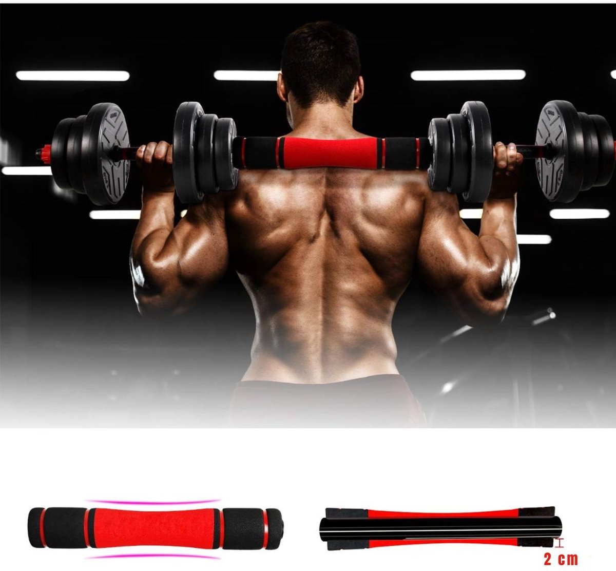 KIRA® Verstelbare Dumbells - Dumbell Set - Fitness Halterset - Verstelbare Dumbell - Zwart/Rood - 47cm x 25cm x 25cm