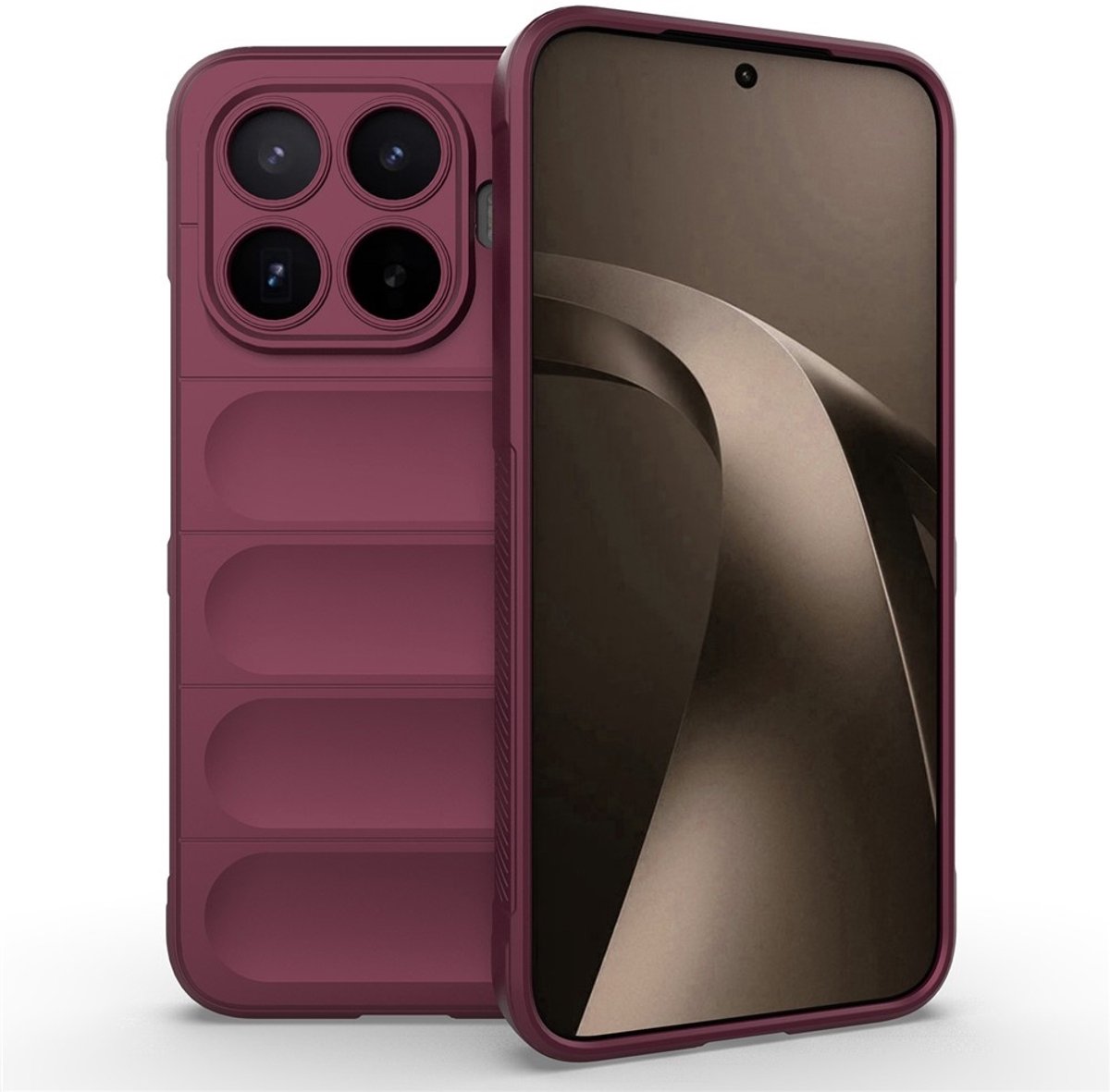 Coverup Hoesje - Geschikt voor Xiaomi 17T Pro Hoesje - Coverup Hands-On Rugged Back Cover - Bordeaux