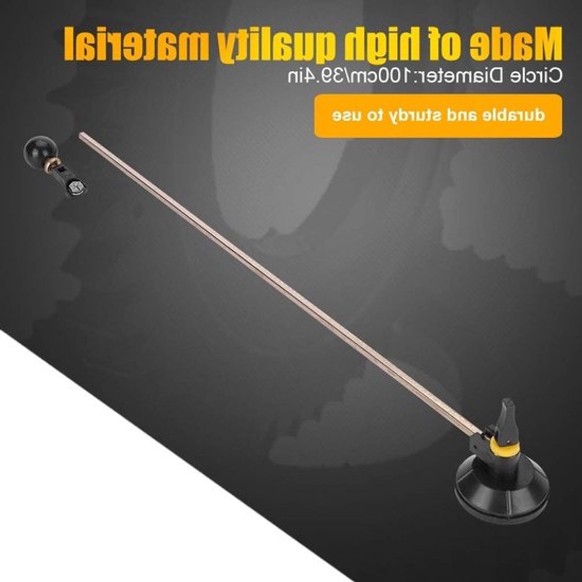 Cirkelsnijder voor Glas en Keramiek met Zuignap - Precisie Snijden van Ronde Vormen tot 100 cm