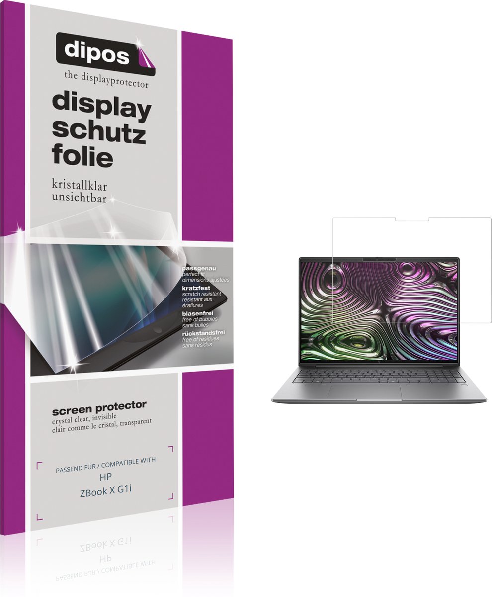 dipos – 2x Beschermfolie geschikt voor HP ZBook X G1i | Krasbestendige & heldere Screenprotector Ultra-Thin