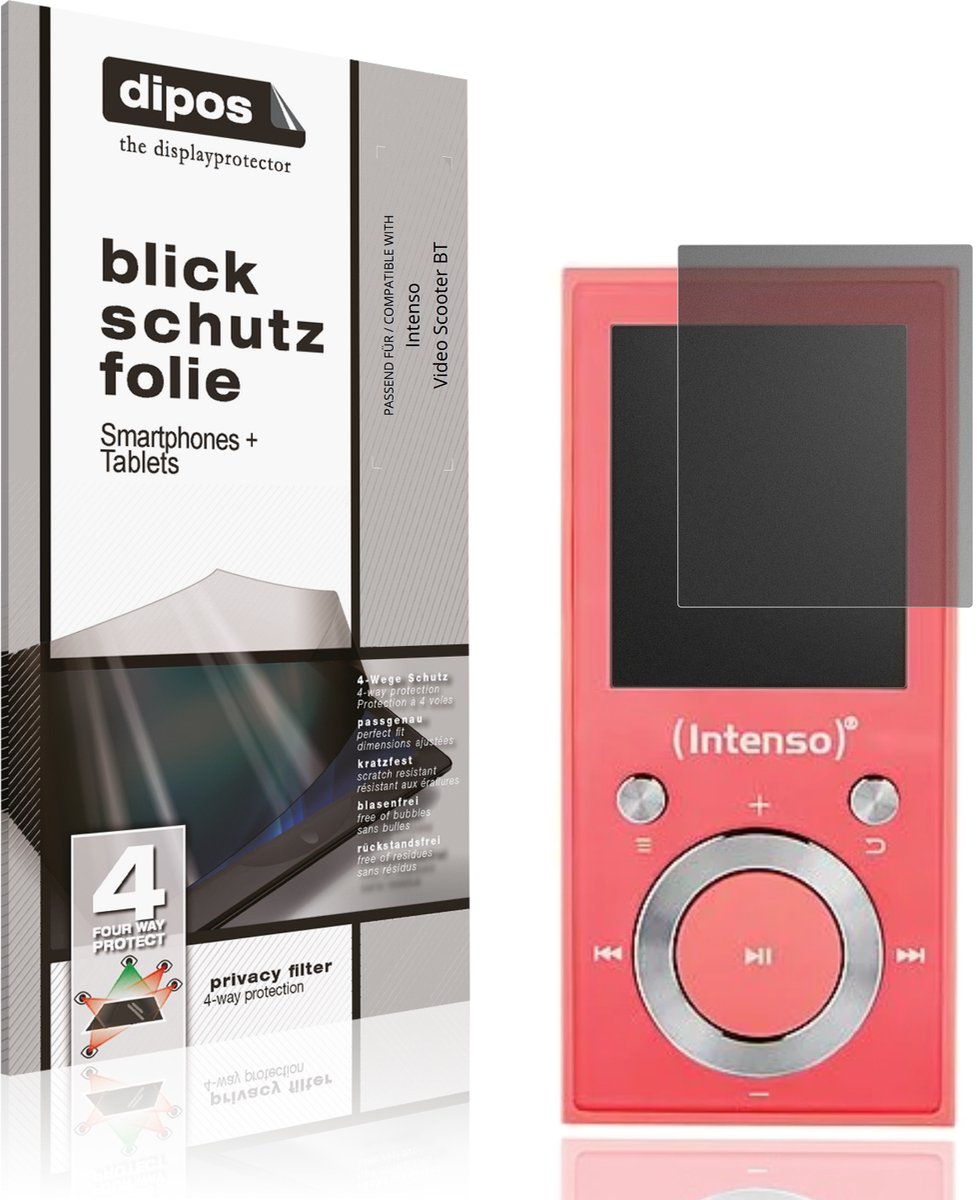 dipos – Matte Privacy Screenprotector geschikt voor Intenso Video Scooter BT | Anti-Spy Beschermfolie