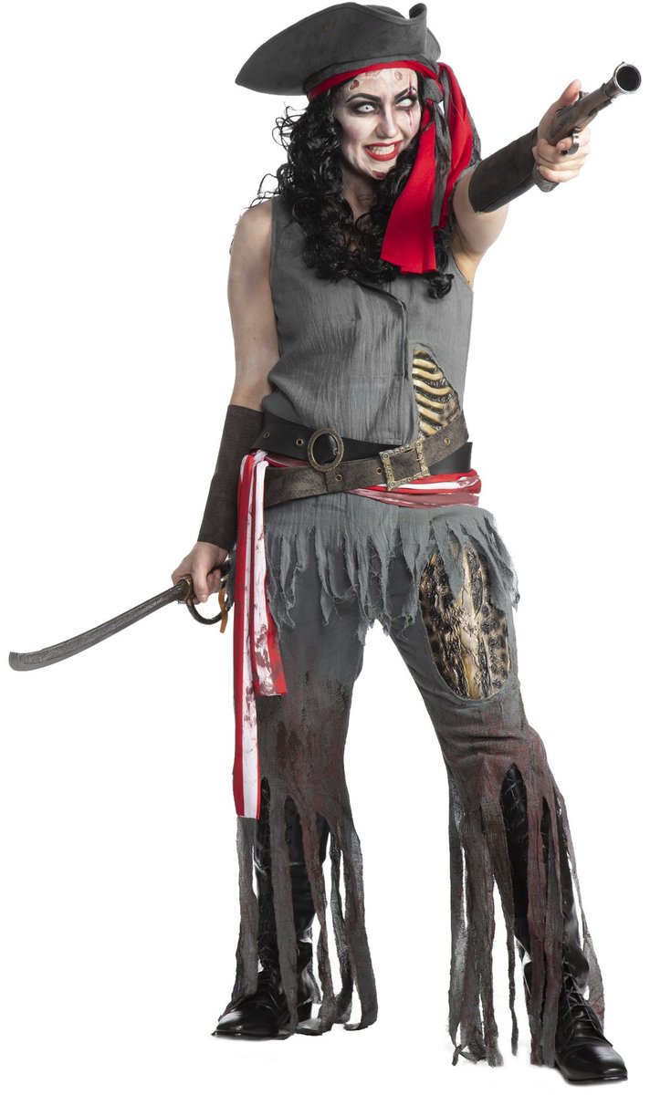 Zombie Piraat Kostuum - Carnaval Halloween Fasching