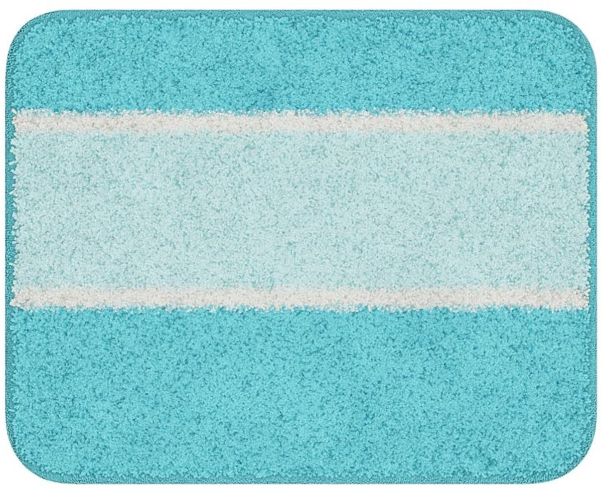 Solidchoice - Badmat 40x50 cm Blauw met Hoge Pol