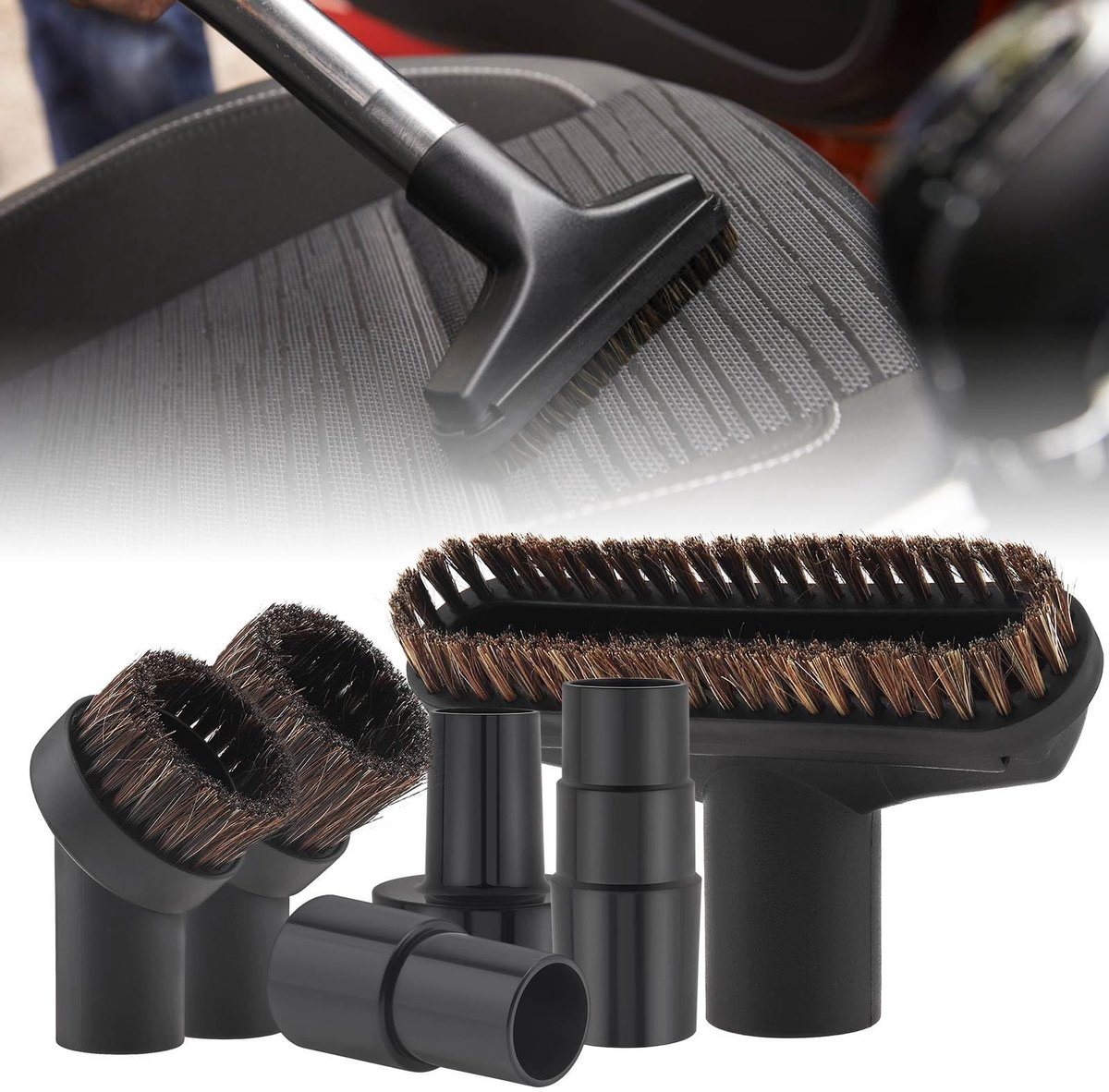 Solidchoice - 6-delige Stofzuiger Accessoire Set met Borstels en Adapters
