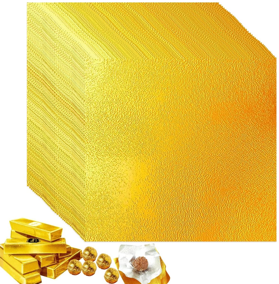 Solidchoice - 100 Stuks Goudfolie Snoep Wrappers voor Chocolade