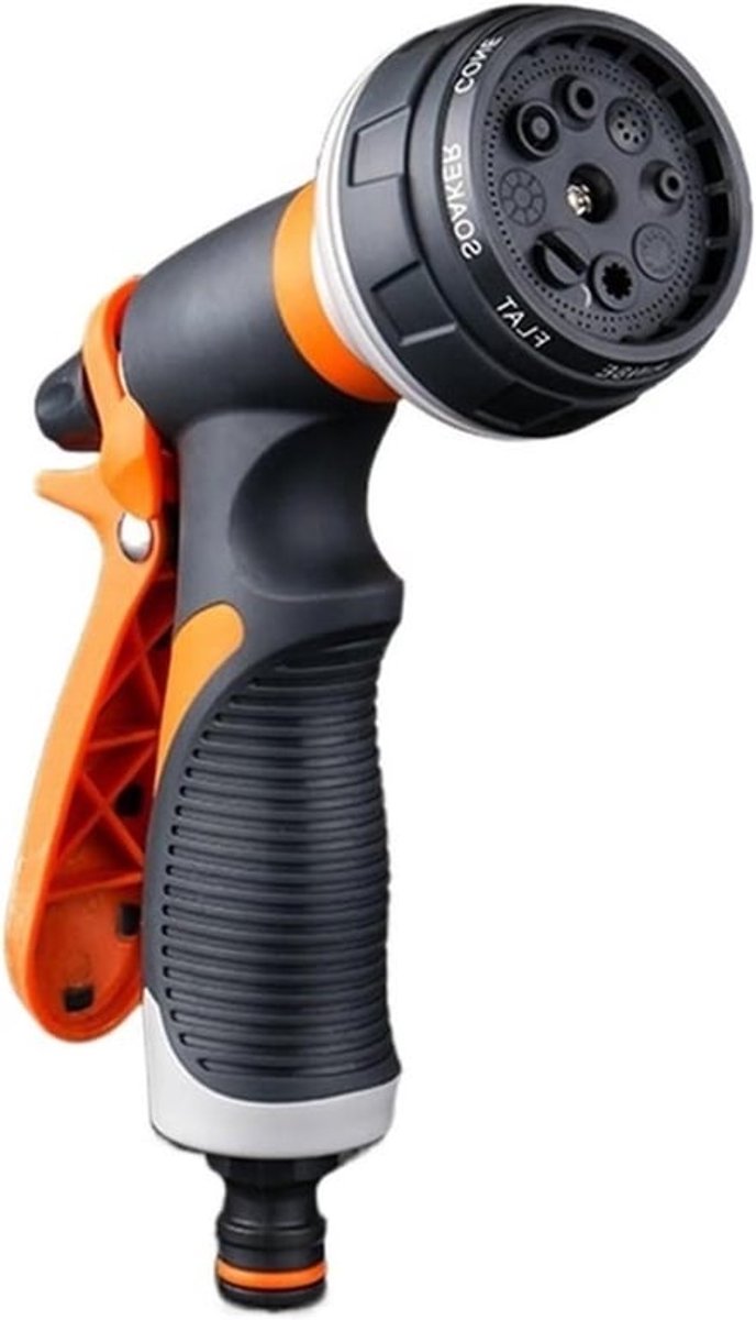 Tuindouche met 8 instelbare standen voor irrigatie, gazon, autowassen.