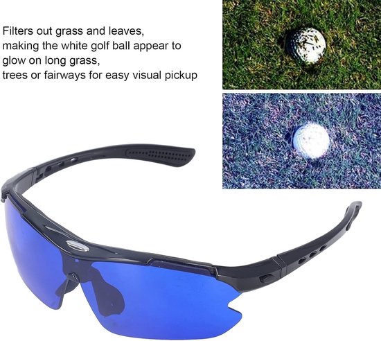 Golfbal Zoekbril met Blauwe Lenzen en Opbergtas - Gepolariseerde Sportzonnebril voor Golfers, Perfecte Accessoire voor Mannen en Vrouwen, Ideaal als Golfcadeau — afbeelding 2