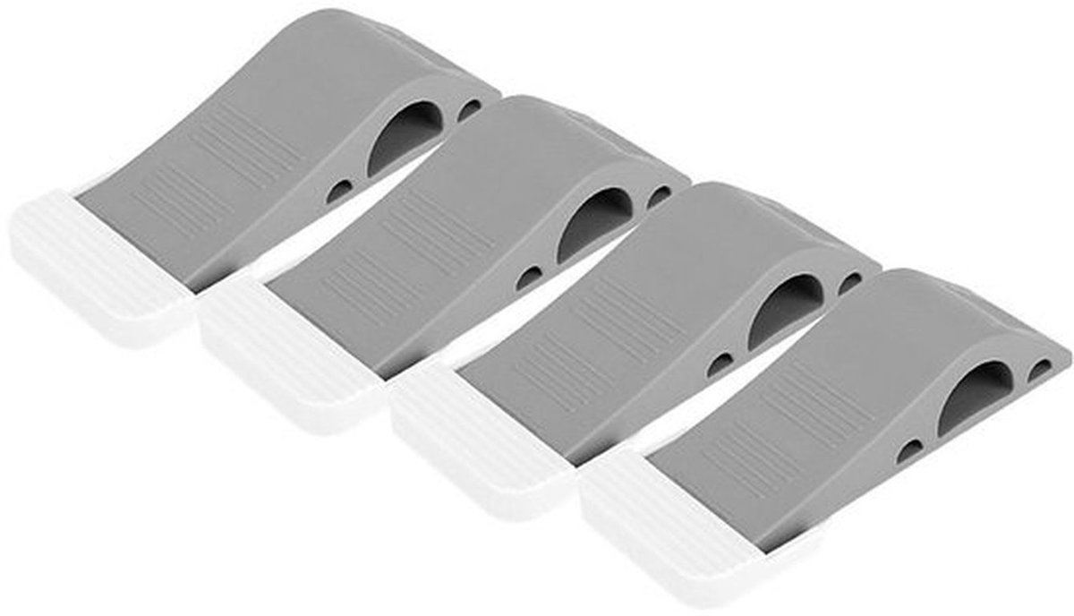 Deurstoppers 4 Stuks - TPR Rubber - Antislip Deurwig - Veilig voor Kinderen - Lichtgewicht en Duurzaam - Inclusief Houder