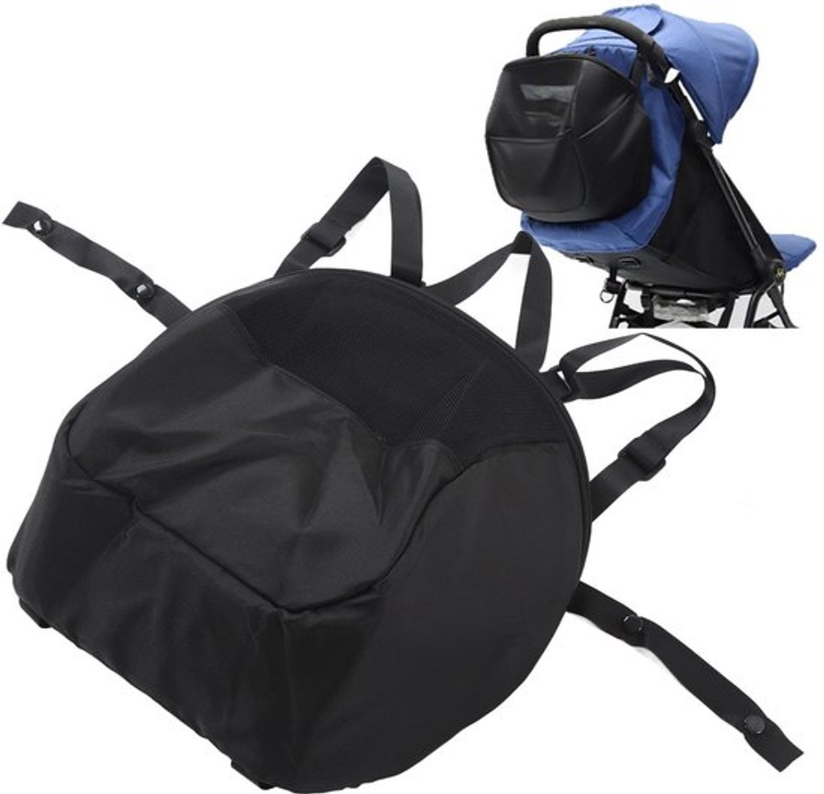Kinderwagentas Grote Capaciteit - Opbergtas - Multifunctionele Organizer - Oxford-Stof - Hangend voor Babyflessen/Luiers - Gemakkelijk mee te nemen - Kinderwagen Organizer