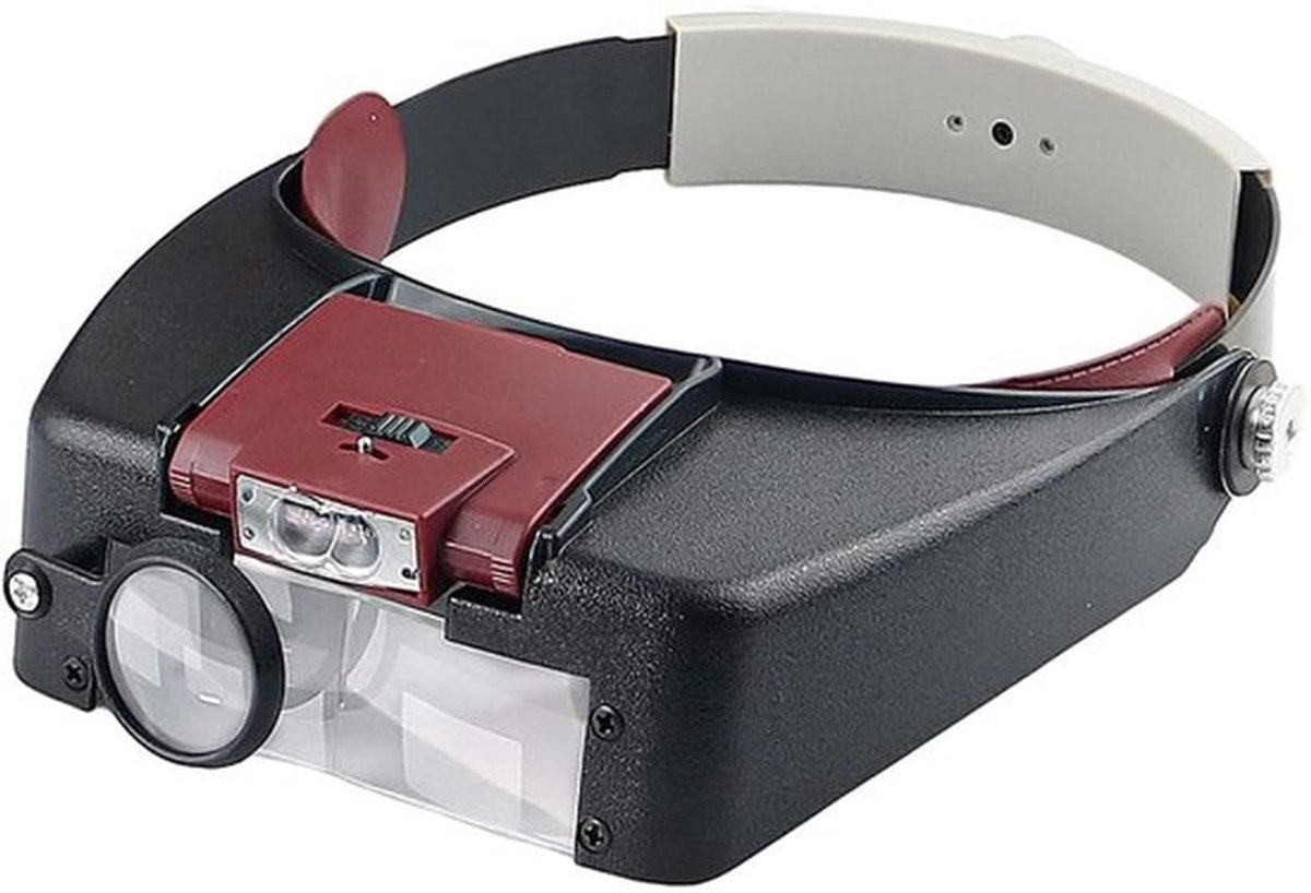 Hoofdband Vergrootglas - 2 LED Verlichting - 8x Vergroting - Wit - Handig voor Reparaties - Geschikt voor Lezen - Eyewear