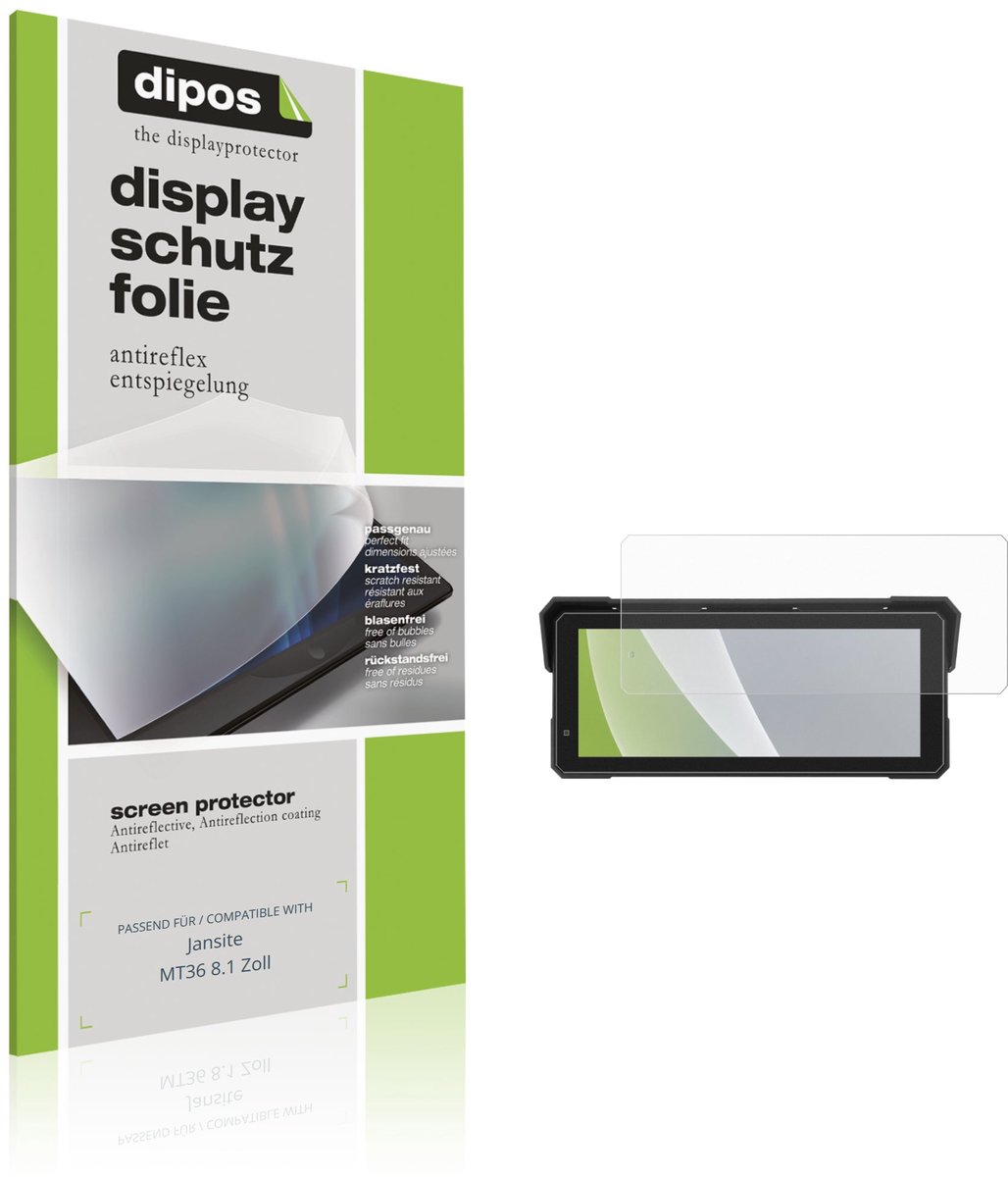 dipos – 2x Matte Beschermfolie geschikt voor Jansite MT36 8.1 Inch | Krasbestendige & antireflecterende Screenprotector Ultra-Thin