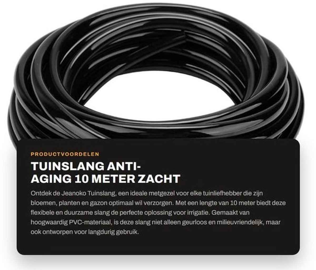 Tuinslang 10 Meter - Flexibel - Duurzaam PVC - Antiveroudering - Irrigatie - Voor planten en bloemen - Irrigatieslang