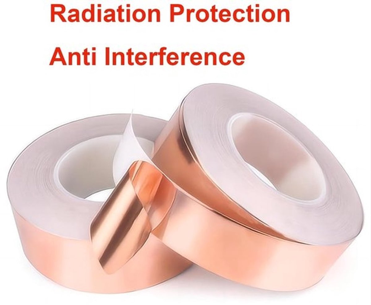 Copper Tape - Zelfklevend - 30mm x 20m - Conductieve Tape - Ideaal voor Elektrische Reparaties - Voor Metalen en Kunststof