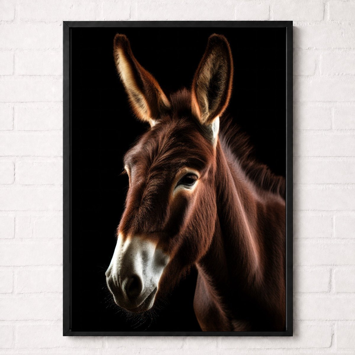 Ezel Poster - Boerderijdieren Collectie - Dieren Posters - A2+ 43,2 x 61 cm