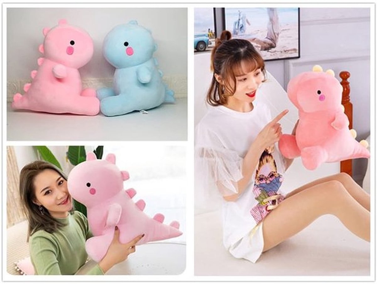 Dinosaurus Pluche Speelgoed 35 cm - Zacht Pluche - Kawaii Dierpoppen - Kinderkamer Decoratie - PP-Katoen Vulling - Herstel Tips - Knuffeldier