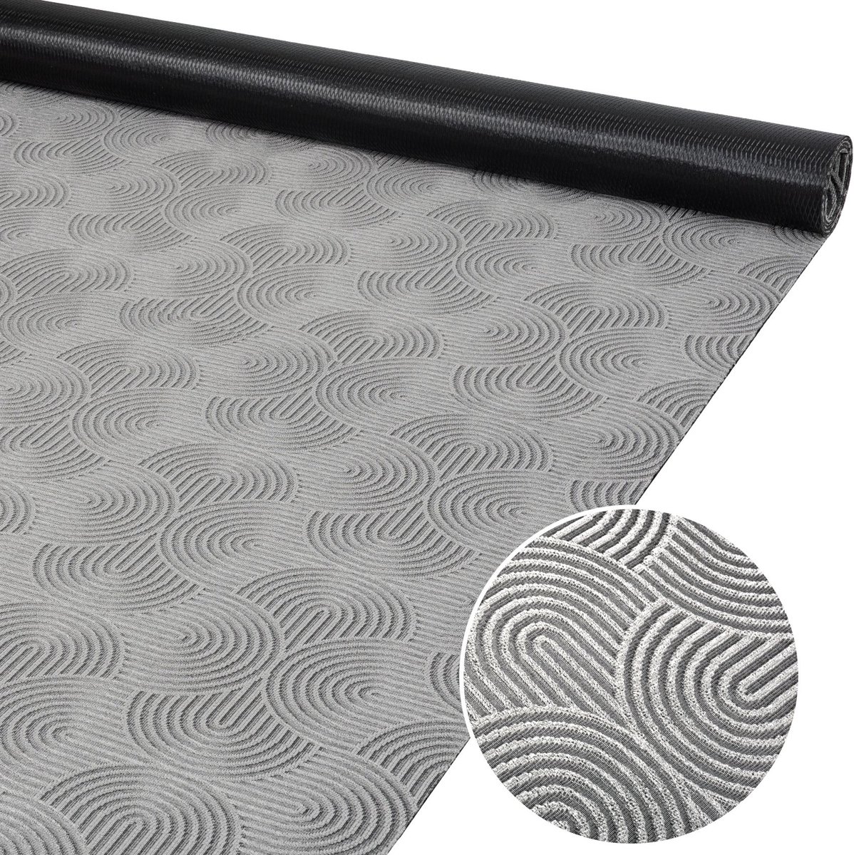 ANRO Tapijtloper Velora Grijs 500x100cm – Velours Gangloper Antislip Keukenloper Hal Op Maat