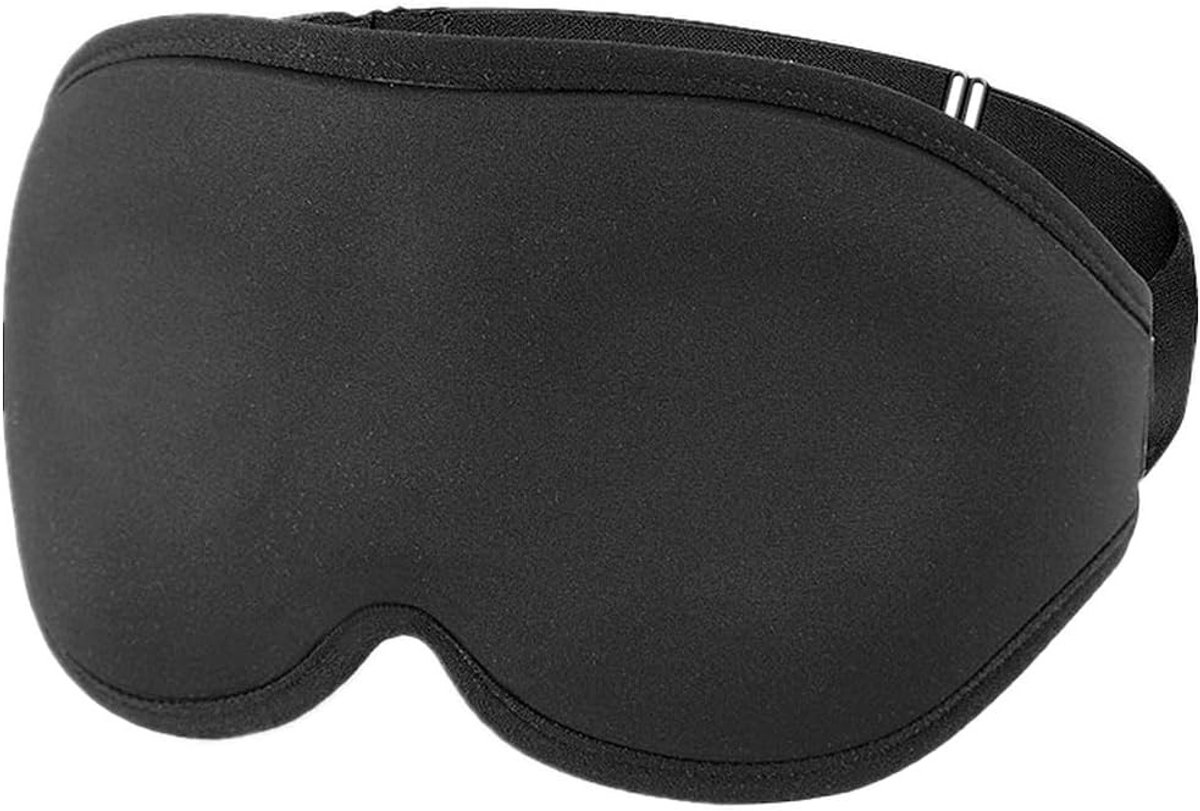 TRIXES Verduisterend slaapmasker en oordopjesset - Verstelbaar, gewatteerd oogmasker zonder druk - Inclusief zwart satijnen reistas - 100% verduisterend voor comfortabel reizen en slapen