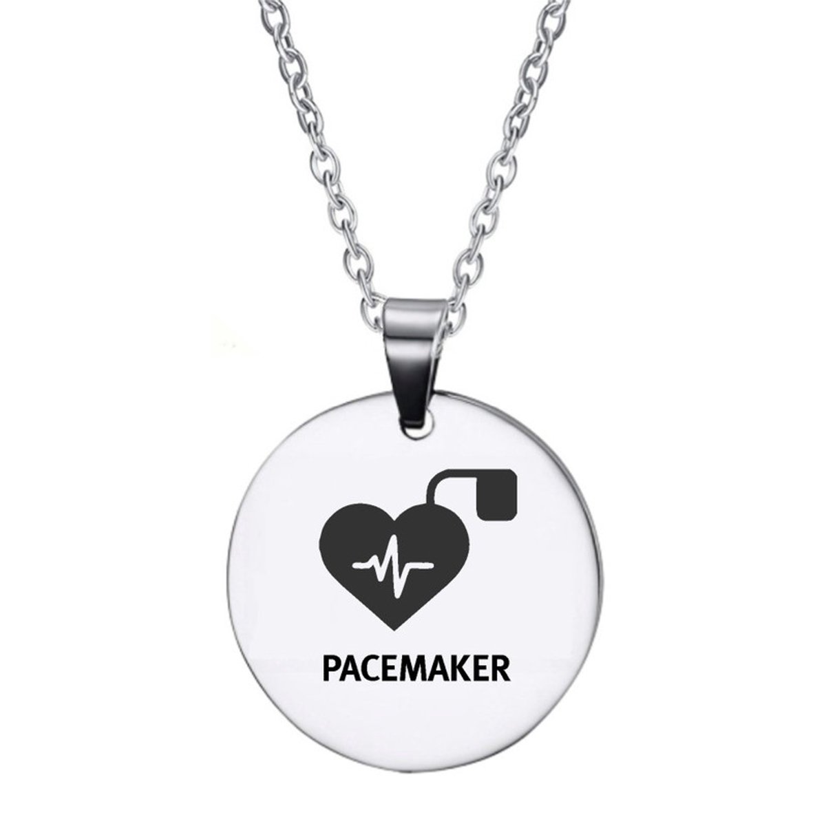 Ketting | Rond | RVS | Zilver | Pacemaker