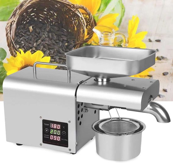 Oliepers Machine - Olie Extractor - Thuis Olie Maken - Automatische Verwarming - 610W - Roestvrij Staal — afbeelding 4