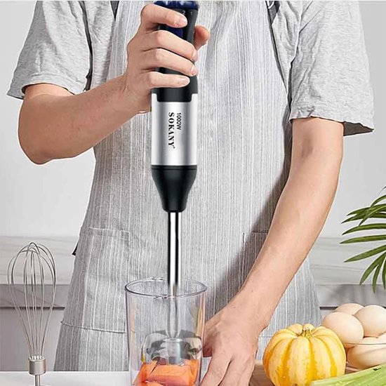 Handmixer 4-in-1 - Keukenmachine Blender - Eten Bereiden - Krachtige 1000W Motor - 700 ml - Multi — afbeelding 3