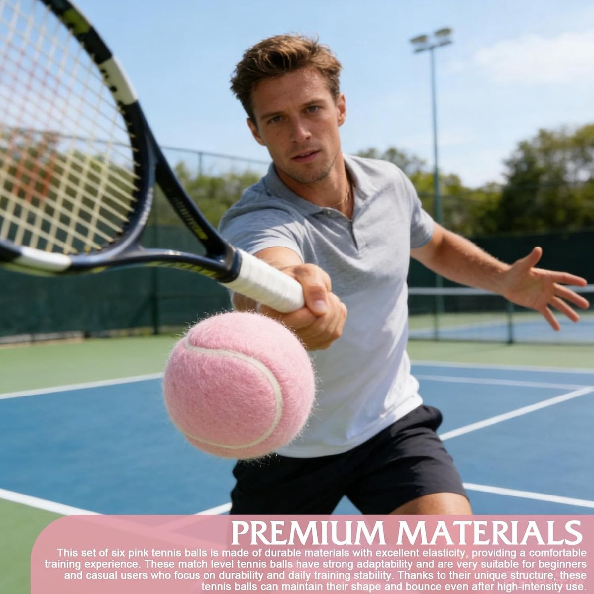 Tennisballen - Roze - 6 cm - Duurzaam Rubber - Voor Honden en Tennistraining