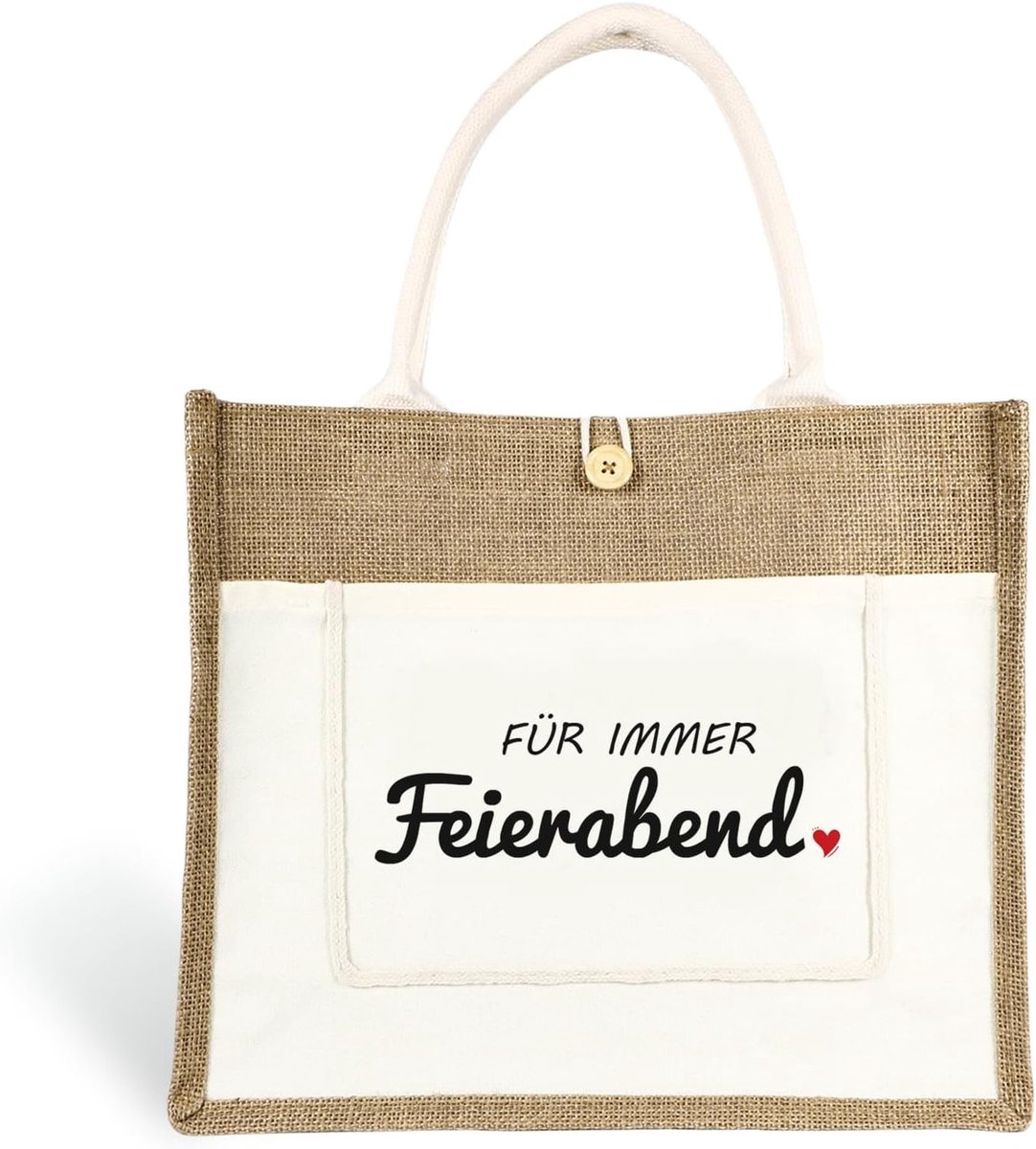 Gepersonaliseerde Jute Tas - Naturel - Shopper Tote Bag voor Creatieve Projecten