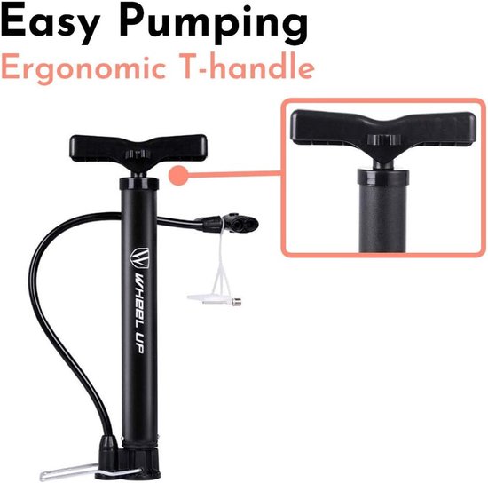 Draagbare Automatische Voetpomp - Zwart - Mini Luchtpomp voor Fiets - Voor Presta en Schrader Ventielen — afbeelding 3