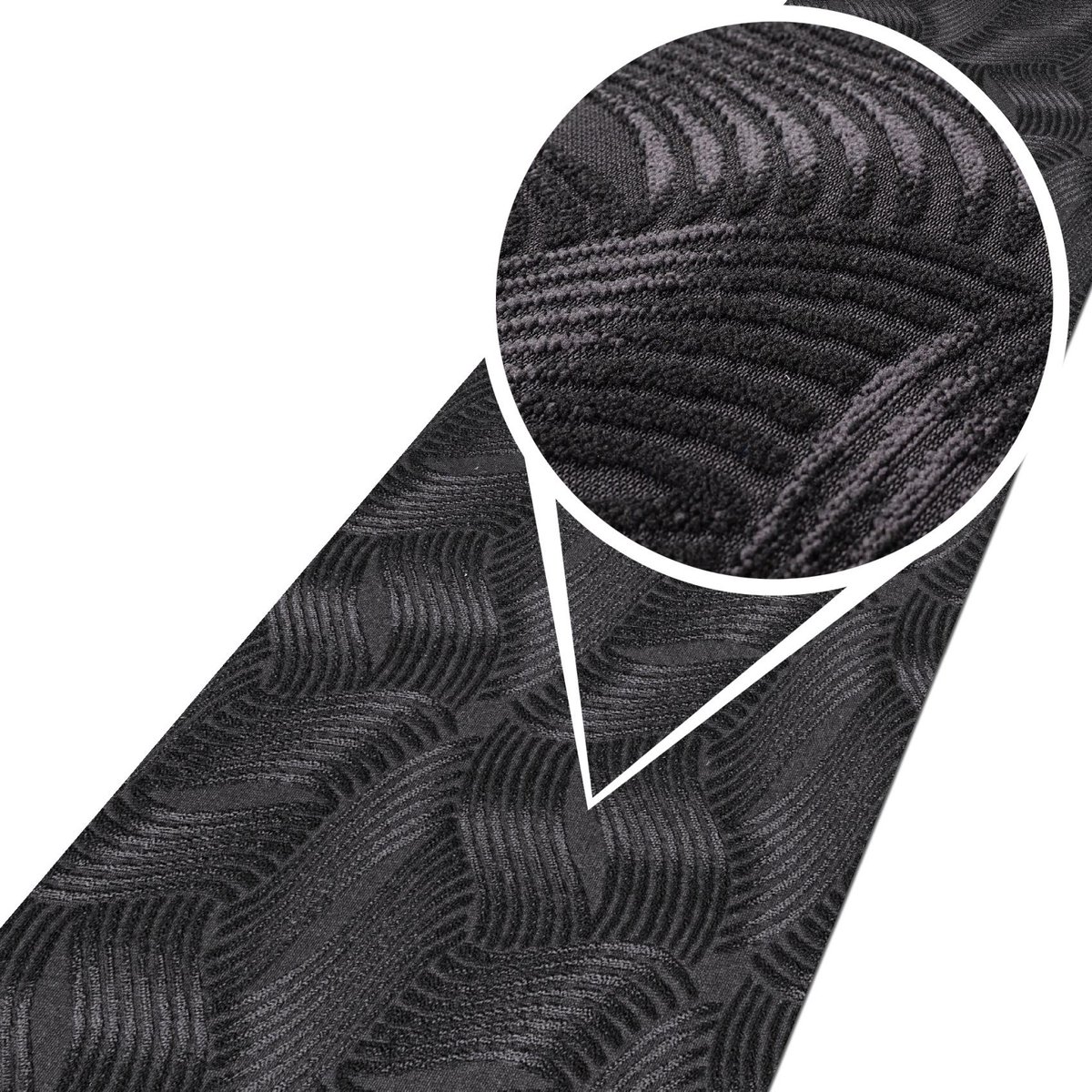 ANRO Tapijtloper Julianna Antraciet 220x50cm – Velours Gangloper Antislip Keukenloper Hal Op Maat