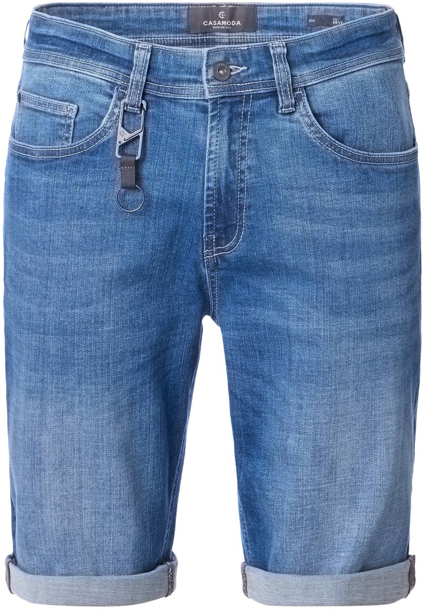 CASA MODA jeans shorts STEVE - heren 5-pocket korte spijkerbroek - blauw