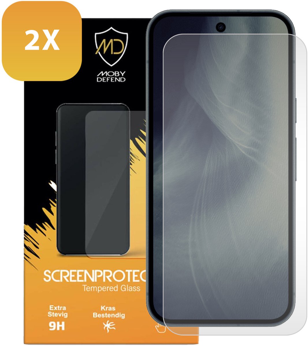 2-Pack MobyDefend Screenprotectors - Geschikt voor Google Pixel 11 - Case-Friendly Screensavers - Gehard Glas