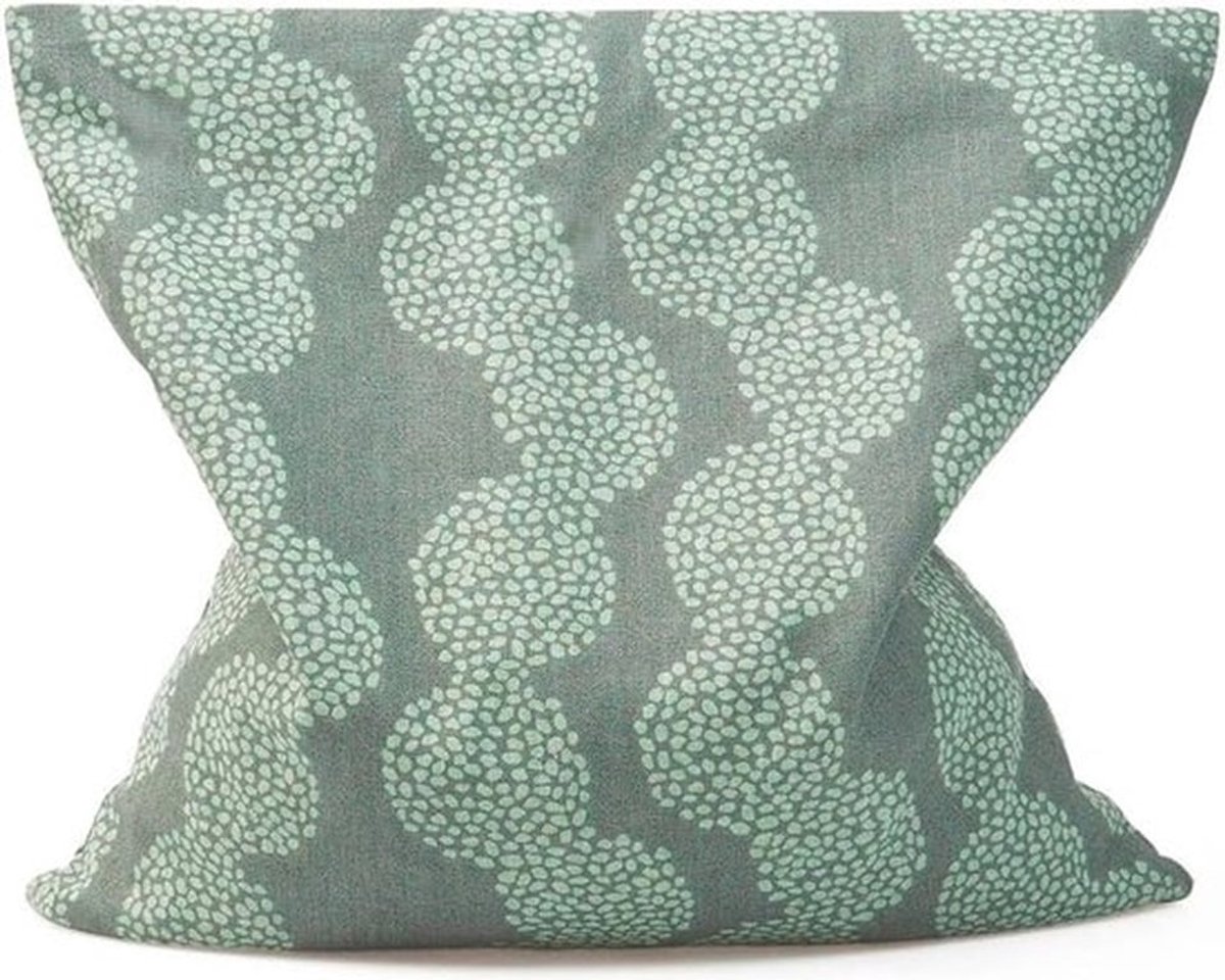 Kersenpitkussen - warmtekussen voor nek en rug - 1 stuk - groen - 100% katoen - 19x19cm