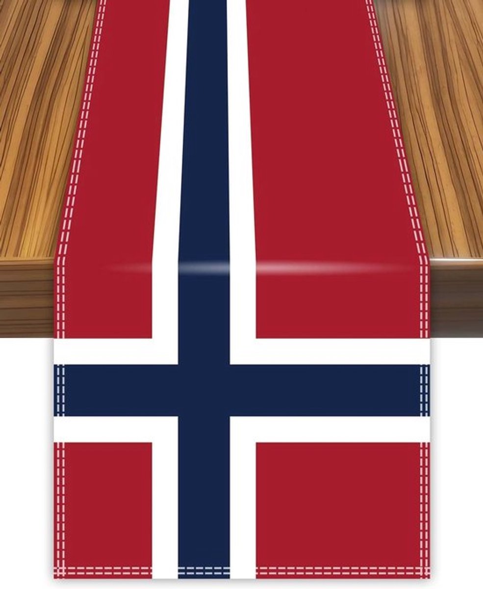 Tafelkleed met Noorse Vlag - Noorse Tafelrunner voor Eetkamer Thuisdecoratie
