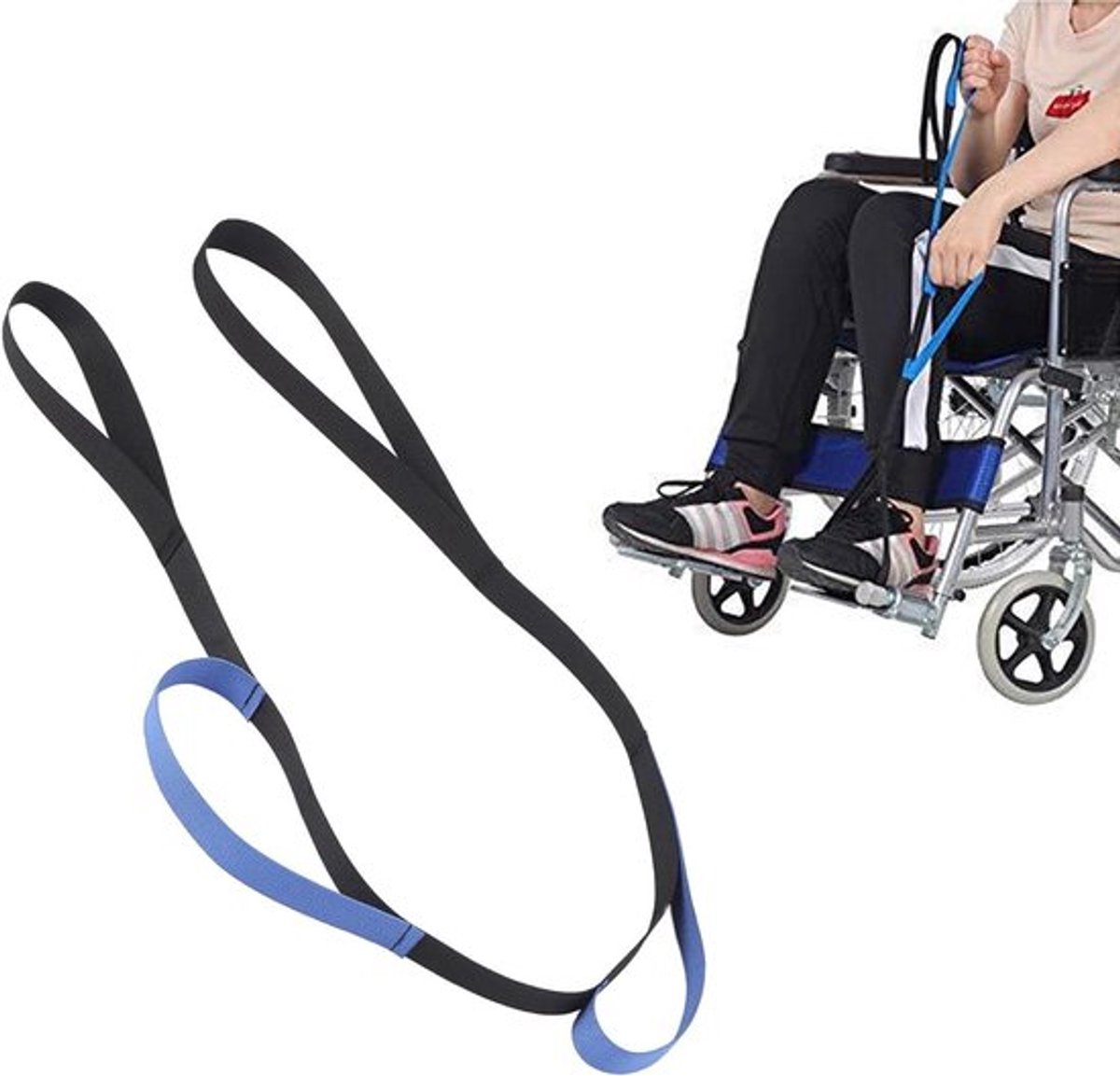 Beenlifter mobiliteitsriem voor senioren en gehandicapten - Blauw