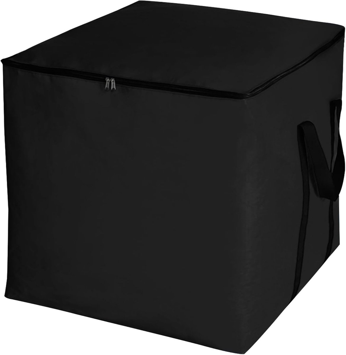 Grote Verhuiszak - Zwart - 66 x 66 x 66 cm - Waterdichte Opbergdoos met Handgrepen en Deksel - Voor Verhuizing en Reizen