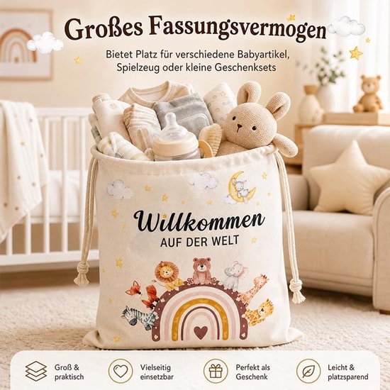 Cadeauset voor geboorte meisje met geschenktas en wenskaart — afbeelding 4