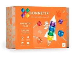 CONNETIX - Magnetisch Tegels - Regenboog Vierkante Verpakking - 42 Stuks - Magnetisch Speelgoed