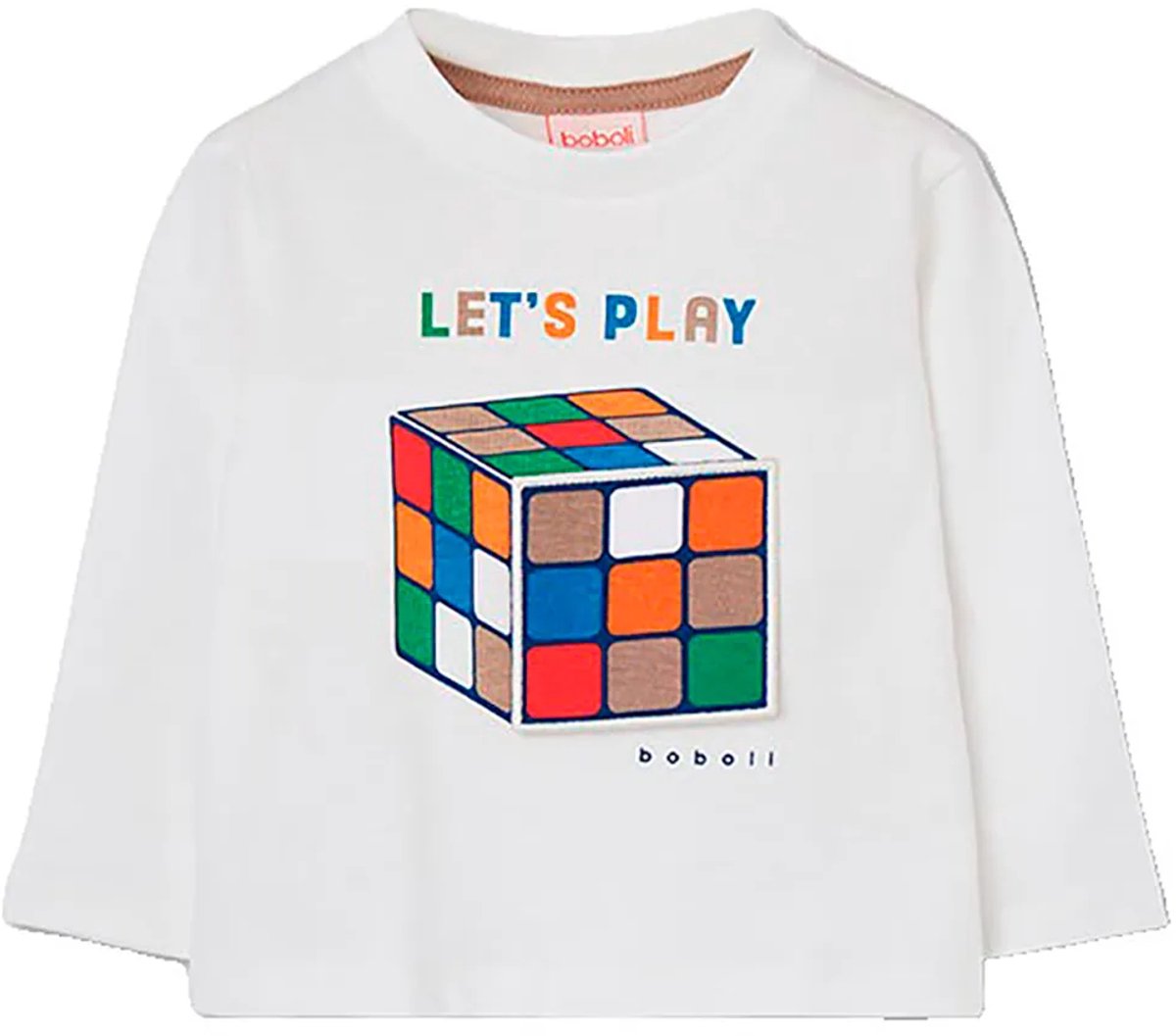 Boboli 504054 T-shirt Met Lange Mouwen Wit 4 Years Jongen