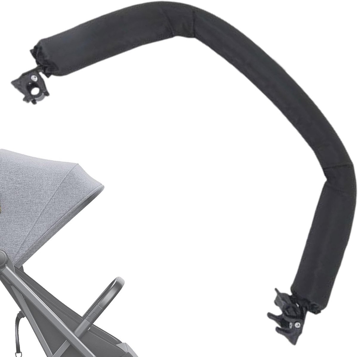 Snackbakje kinderwagen - Dinerbord buggy - Eten onderweg - Universele bevestiging - 42 cm - Grijs