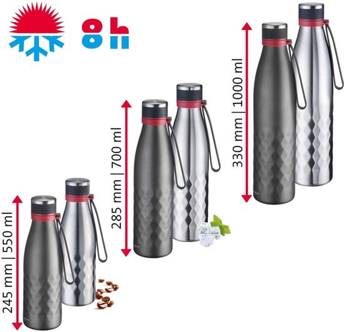 Thermosfles Dailygoody - 1000 ml warmhoudend 8 uur