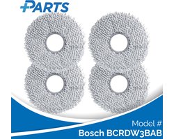 Bosch BCRDW3BAB Dweilpads (4 Stuks, Plus.Parts® alternatief voor BHZRMP3)