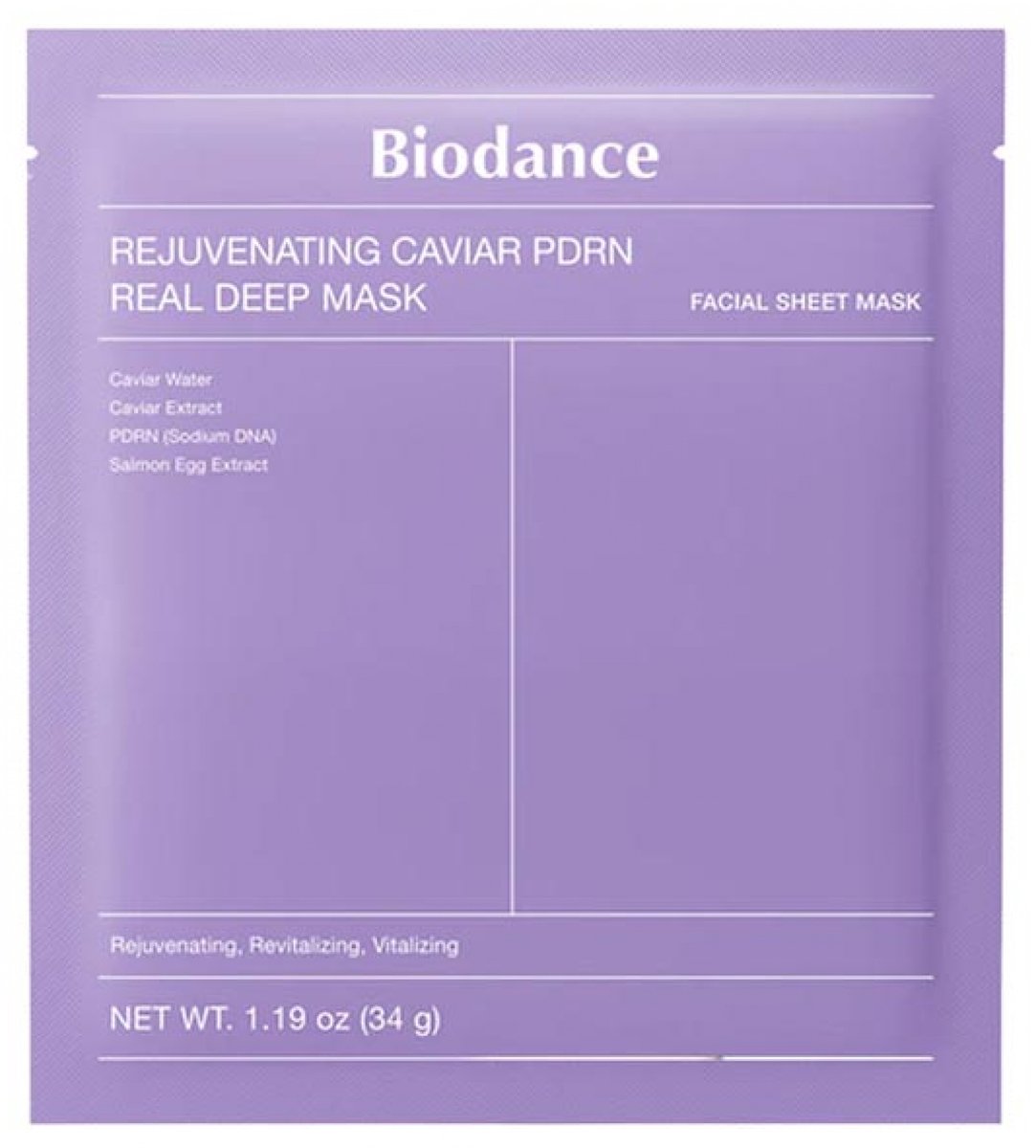 BIODANCE- REJUVENATING CAVIAR PDRN REAL DEEP MASK 1 stuks